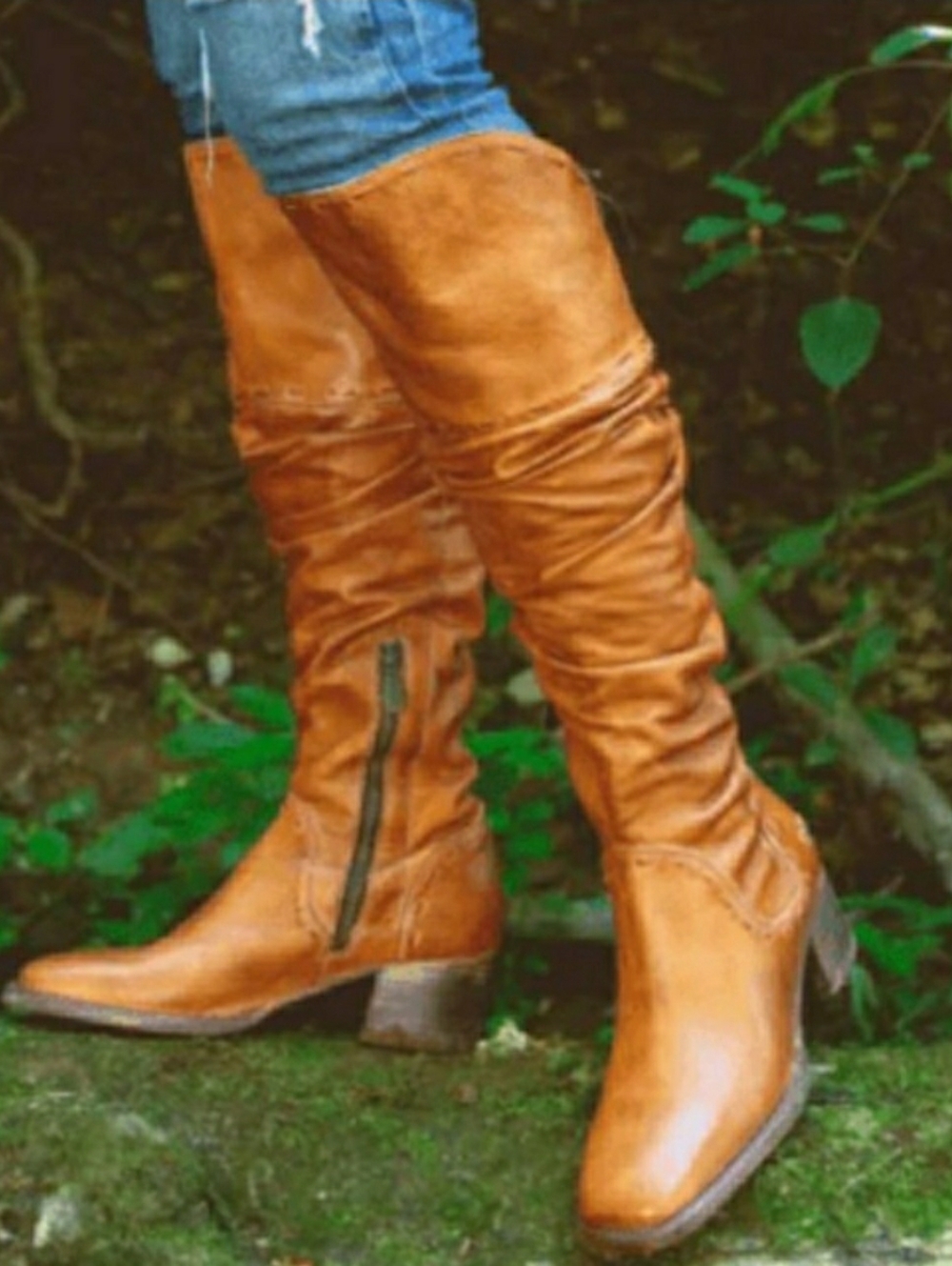 Bed Stu Tall Knee High Boot Leilani in Rustic Pecan